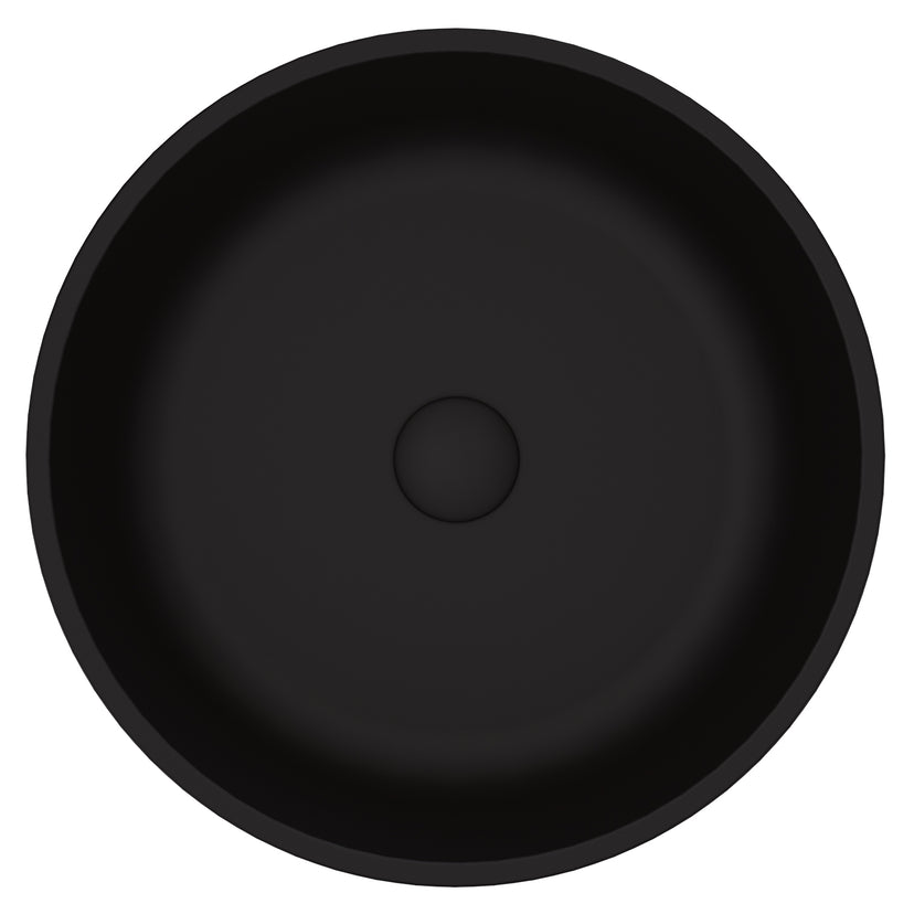 Matte Shell Round Vessel Bathroom Sink