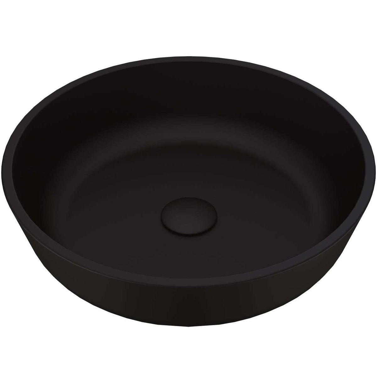 Handmade round glass sink with fade-resistant matte shell finish for bathrooms