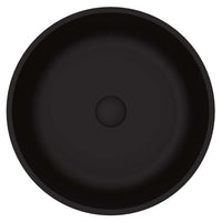 Matte shell glass vessel sink with modern design and rust-resistant propertiesю. Noma MatteShell Round Glass Vessel Sink 17 inch