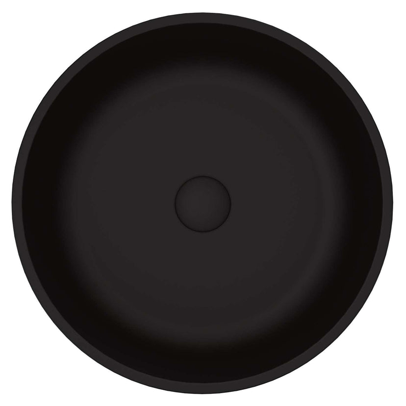 Matte shell glass vessel sink with modern design and rust-resistant propertiesю. Noma MatteShell Round Glass Vessel Sink 17 inch
