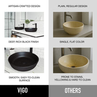Matte Shell Round Vessel Bathroom Sink