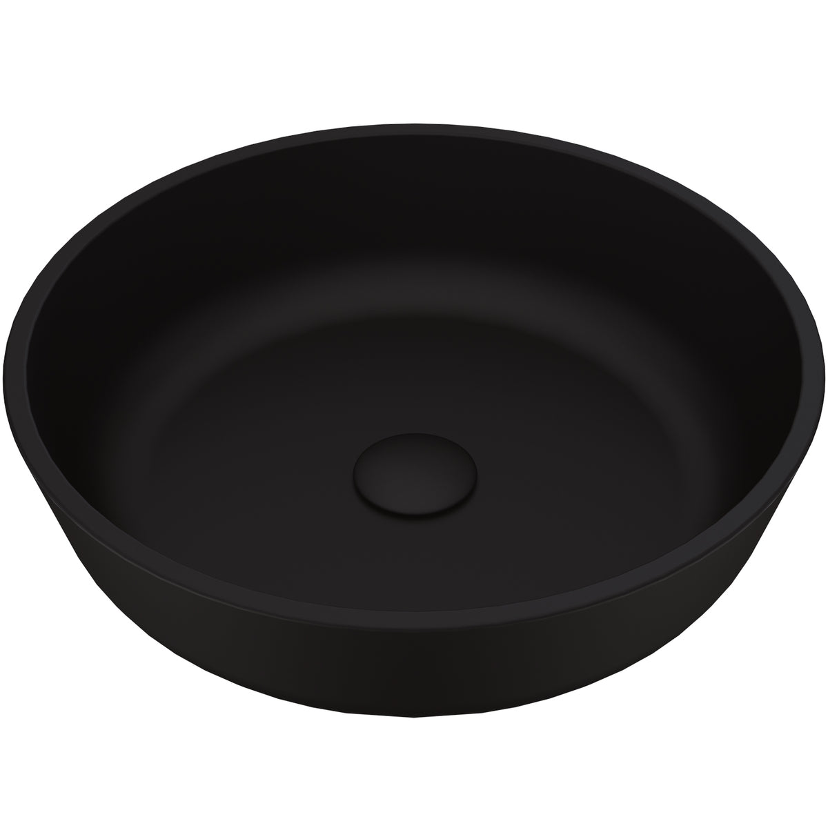 Matte Shell Round Vessel Bathroom Sink