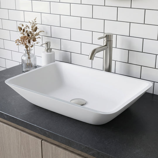 Sottile Rectangular Glass Vessel Sink