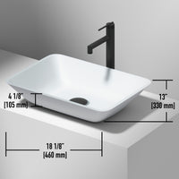 Sottile Rectangular Glass Vessel Sink