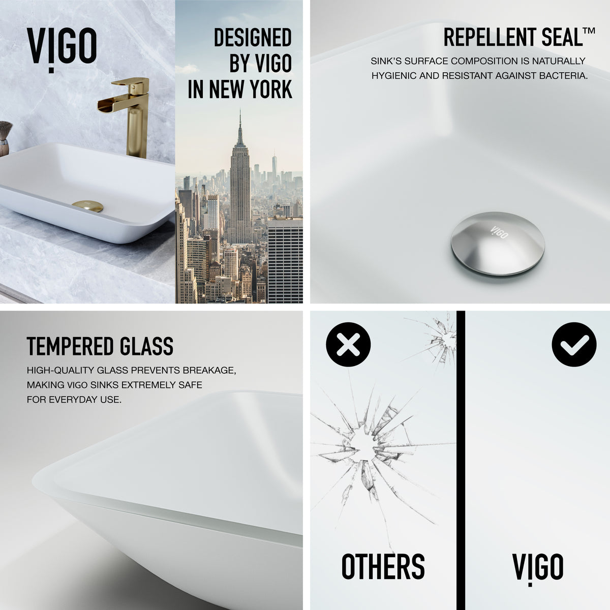 Sottile Rectangular Glass Vessel Sink