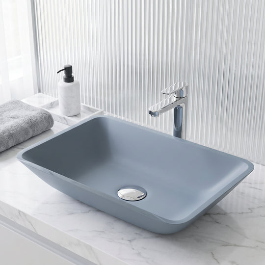 Sottile Rectangular Glass Vessel Sink