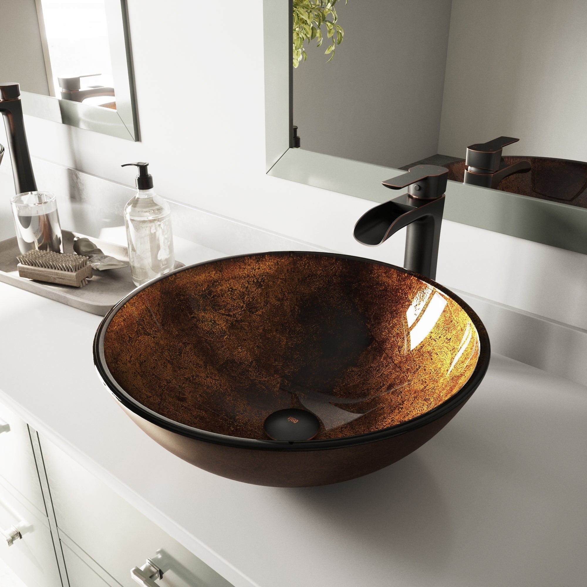Giovanni Round Glass Vessel Sink