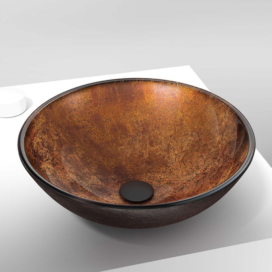 Giovanni Round Glass Vessel Sink