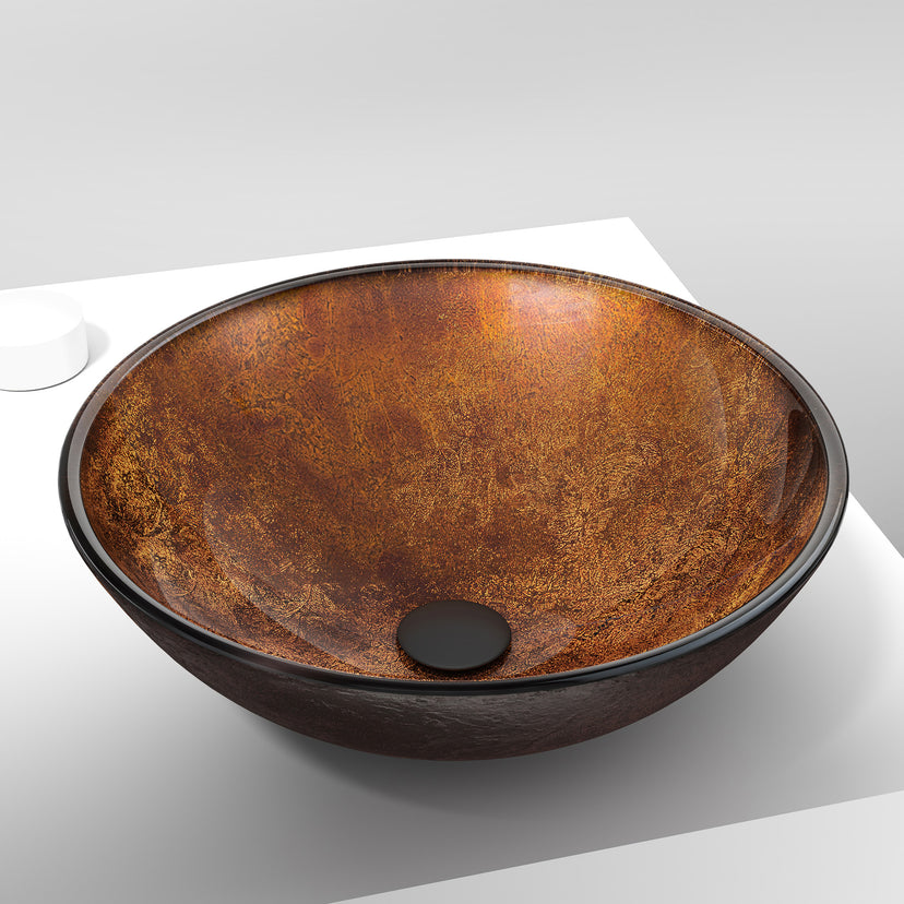 Giovanni Round Glass Vessel Sink