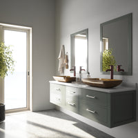 Donatello Glass 22 in. L x 15 in. W x 5 in. H Rectangular Vessel Bathroom Sink