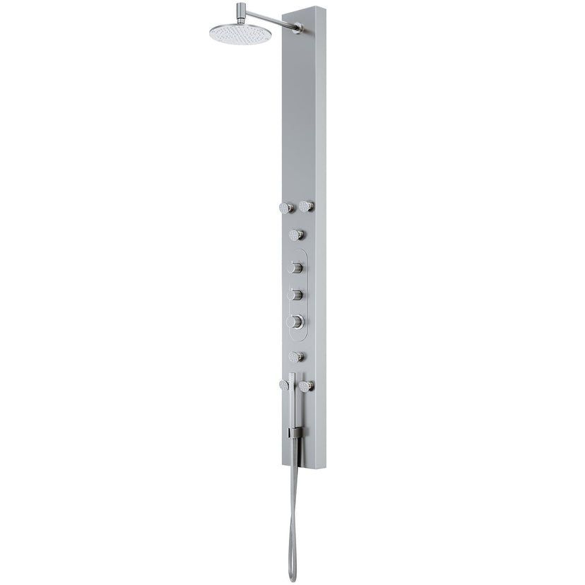 Modern wall-mount shower system with 3-way diverter and included mounting hardware