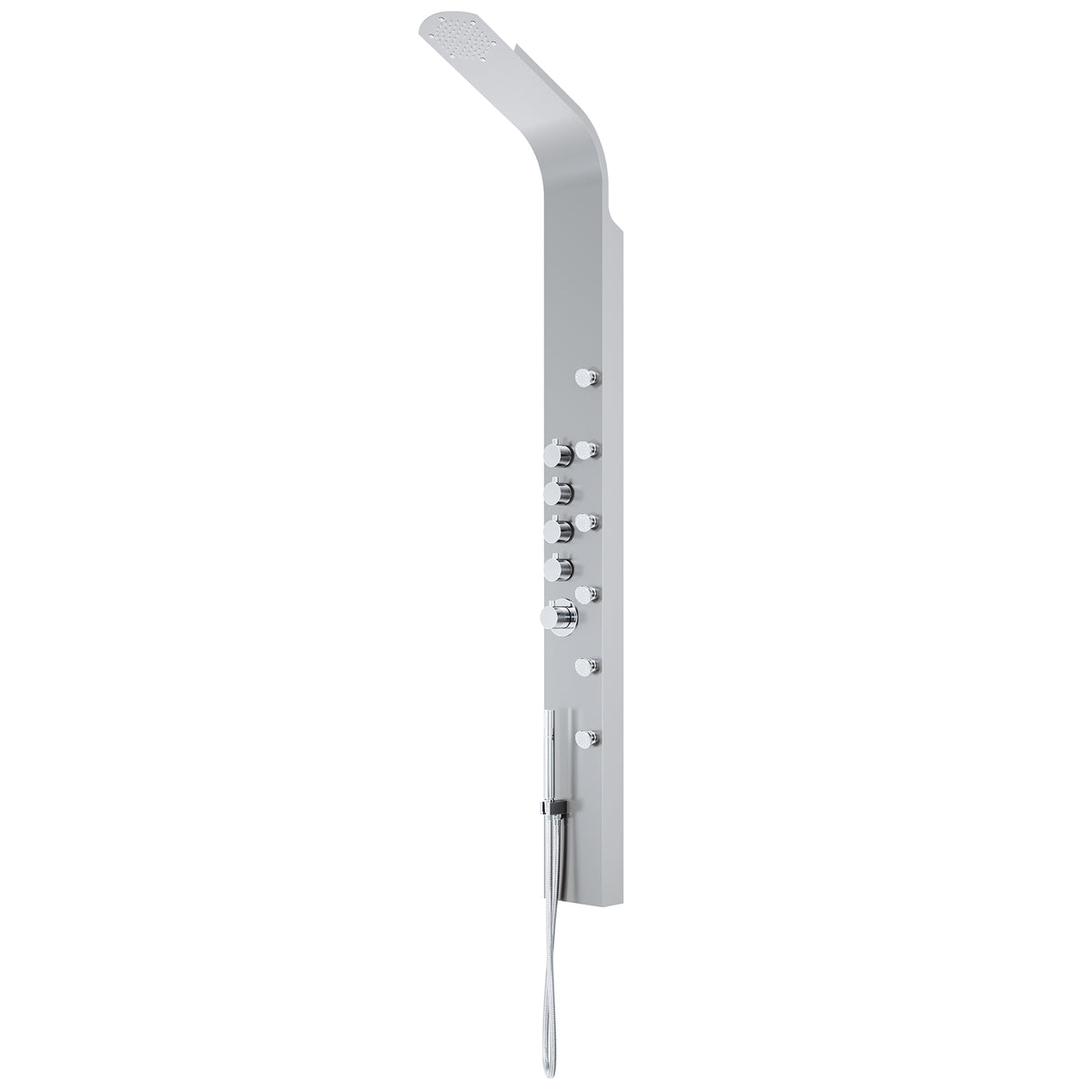 Brielle 68 in. H x 6 in. W 6-Jet Shower Panel System with Fixed Rainhead and Hand Shower Wand in Stainless Steel