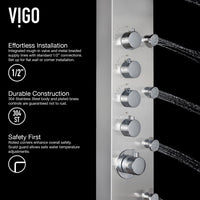 Thermostatic shower system with adjustable body jets and included mounting hardware