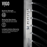 Brielle 68 in. H x 6 in. W 6-Jet Shower Panel System with Fixed Rainhead and Hand Shower Wand in Stainless Steel