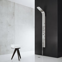 Brielle 68 in. H x 6 in. W 6-Jet Shower Panel System with Fixed Rainhead and Hand Shower Wand in Stainless Steel