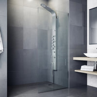 Brielle 68 in. H x 6 in. W 6-Jet Shower Panel System with Fixed Rainhead and Hand Shower Wand in Stainless Steel