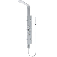 Mateo 60 in. H x 7 in. W 6-Jet Shower Panel System with Fixed Rainhead and Hand Shower Wand in Stainless Steel