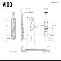 Mateo 60 in. H x 7 in. W 6-Jet Shower Panel System with Fixed Rainhead and Hand Shower Wand in Stainless Steel
