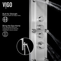 Mateo 60 in. H x 7 in. W 6-Jet Shower Panel System with Fixed Rainhead and Hand Shower Wand in Stainless Steel