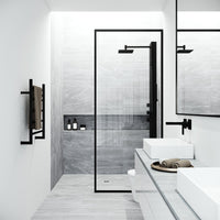 Wall mount shower system with 3-way diverter and included flexible hose