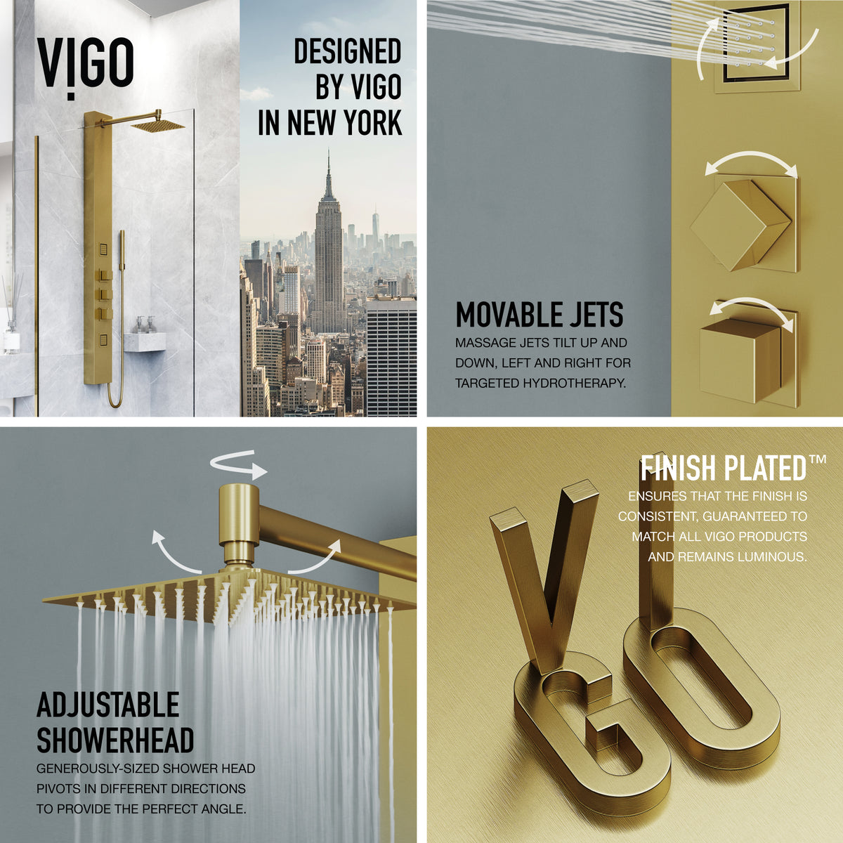 Davidson Rector 2-Jet Shower Panel System