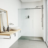 Aluminum shower panel featuring dual function controls and easy install design