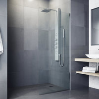 Low flow shower system with kink-free hose and hot/cold indicators