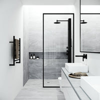Wall mount shower system with 3-way diverter and flexible hose