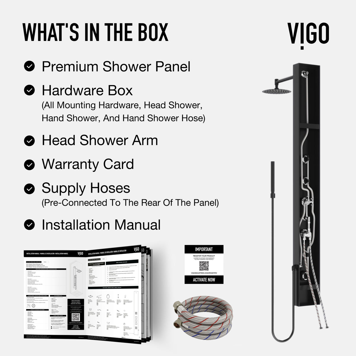 Elan Ellington 4-Jet Shower Panel System