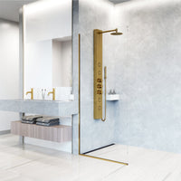 Thermostatic valve shower panel with low flow and easy install design
