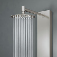 Rectangular shower unit with body spray and corrosion-resistant brass hardware