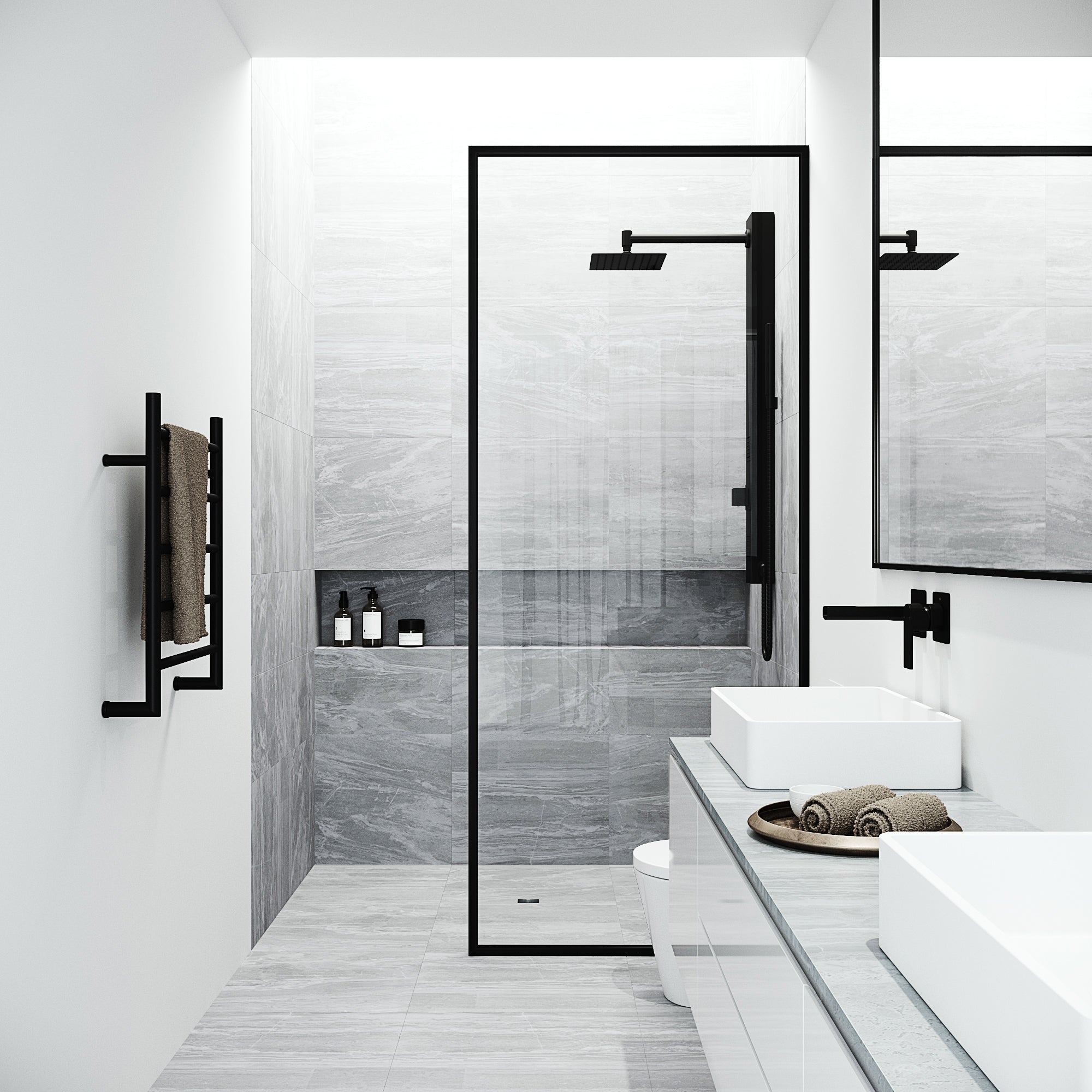 Orchid – 39 in. H x 4 in. W 2-Jet Shower Panel System with