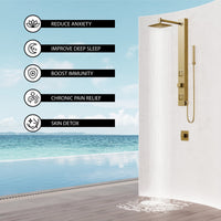 Modern shower system with knob handles, flexible hose, and 3-way diverter valve