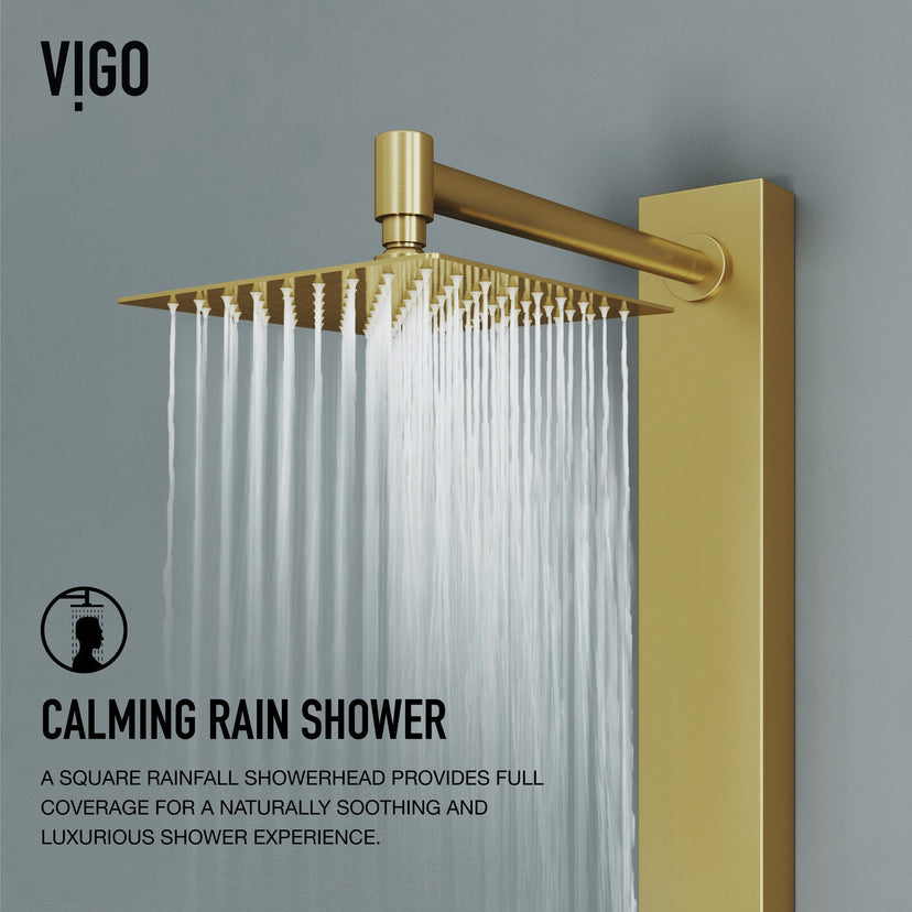 Easy-install shower panel with all mounting hardware and kink-free hose included