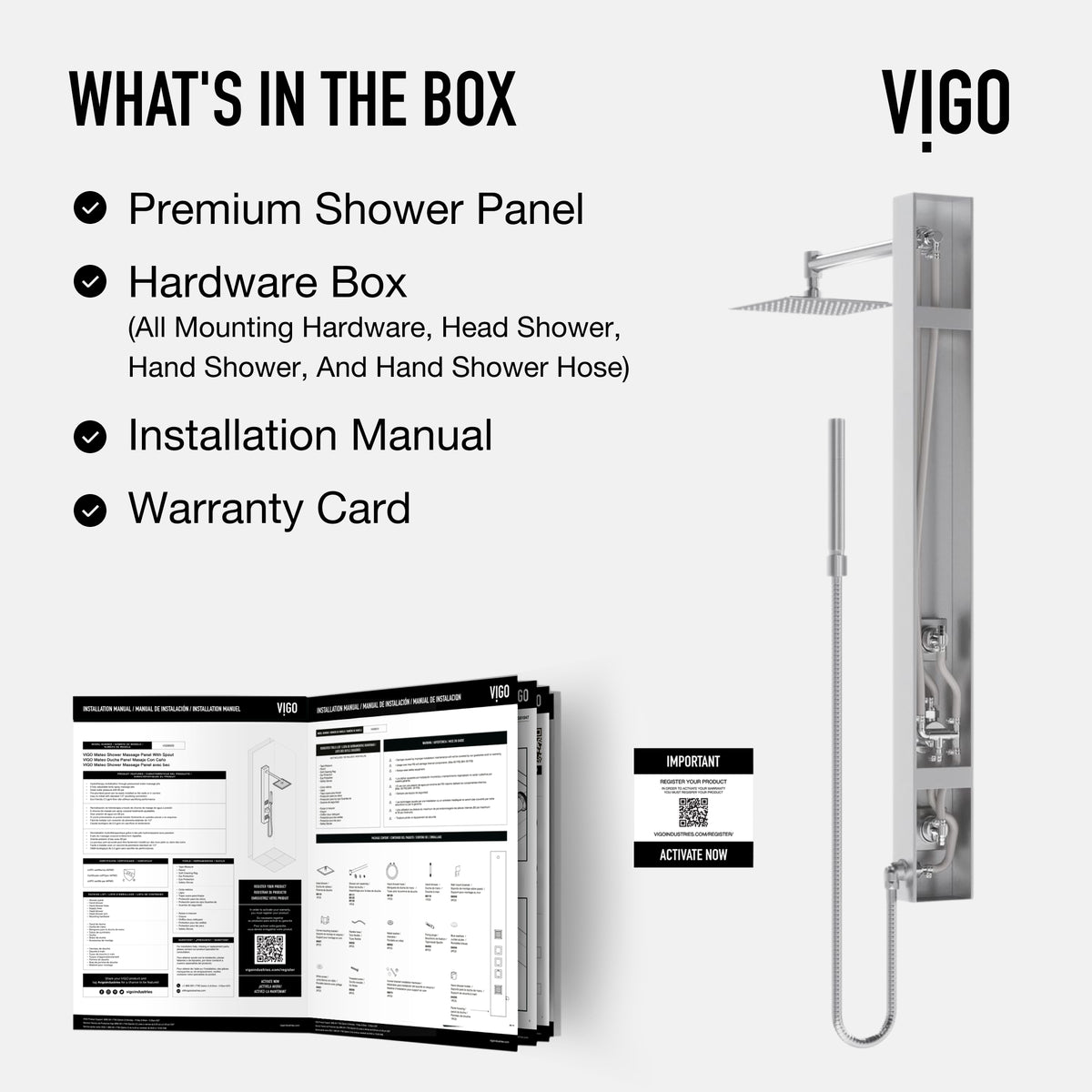 Orchid Retrofit 2-Jet Shower Panel System