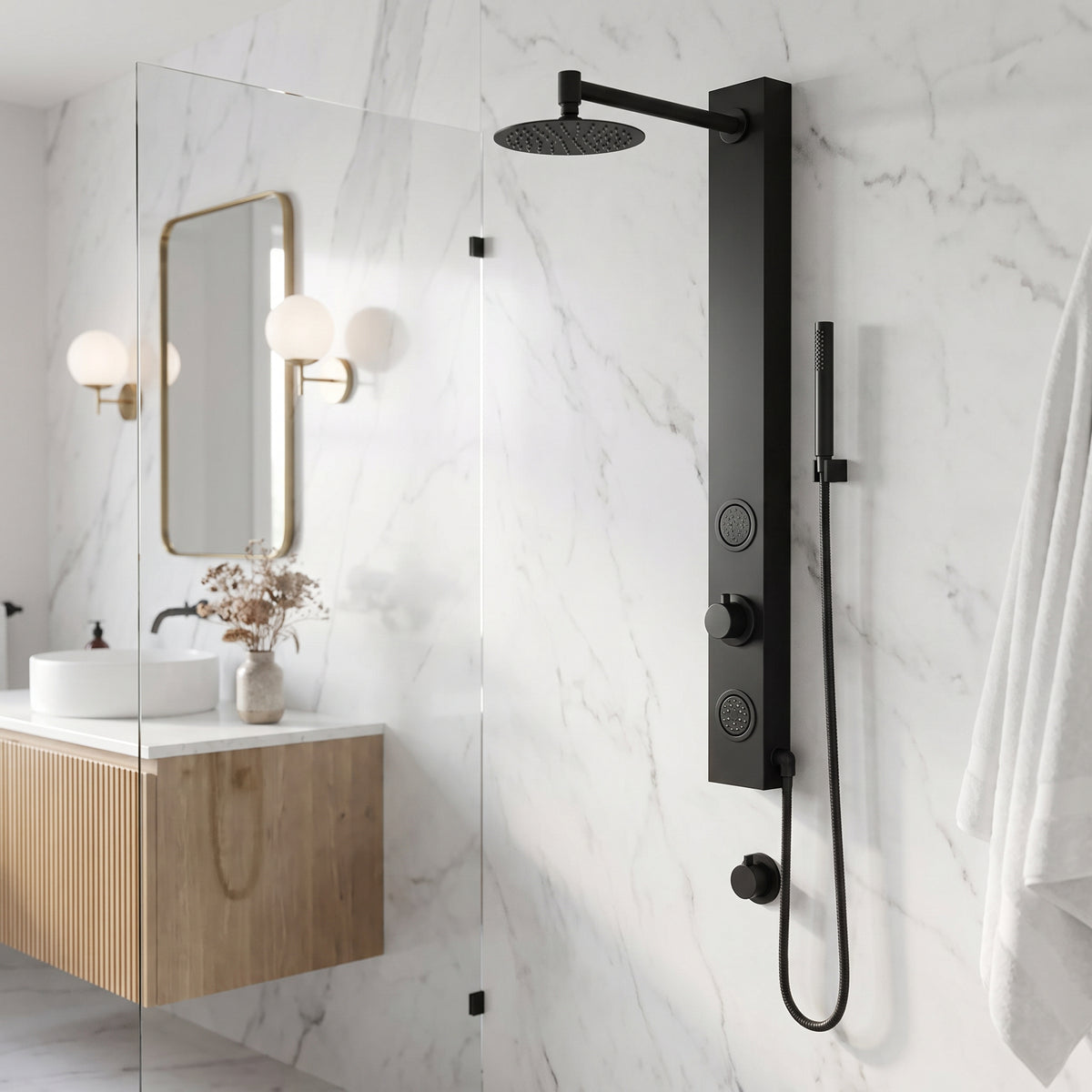 Meridian Retrofit 2-Jet Shower Panel System