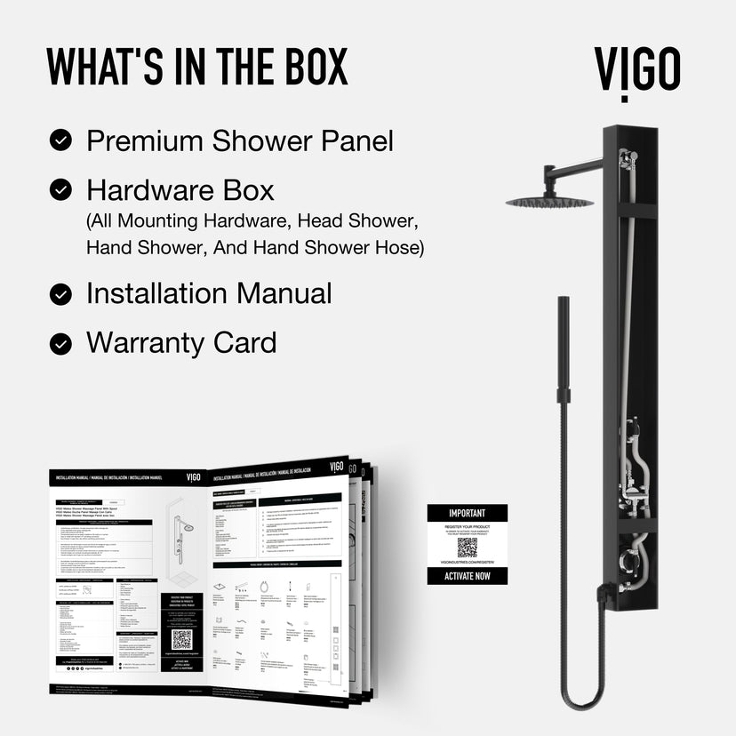 Meridian Retrofit 2-Jet Shower Panel System