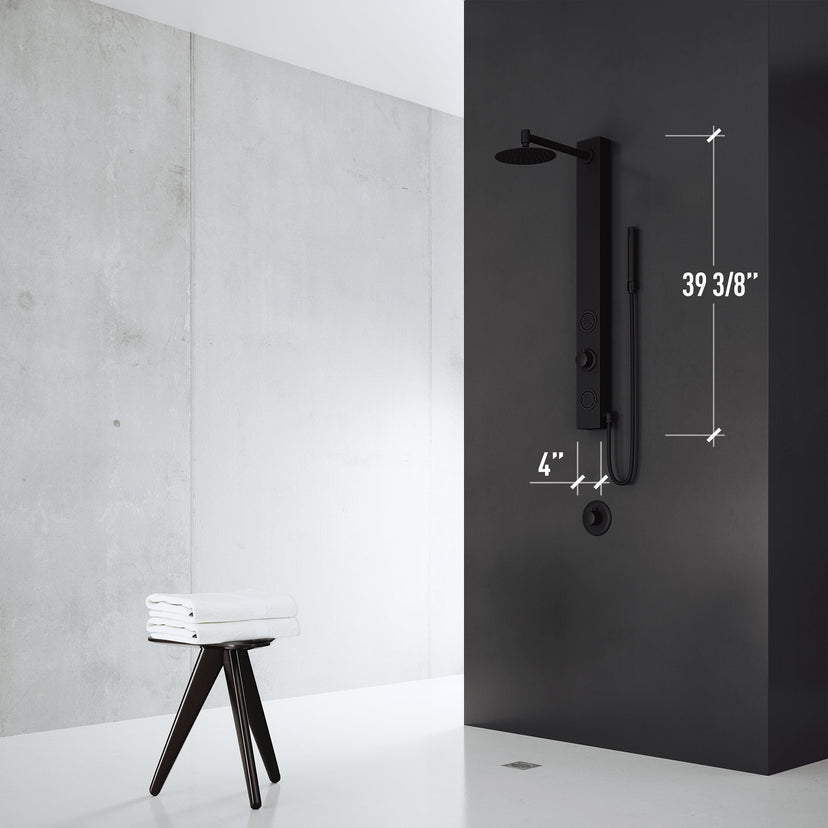 Diverter cartridge shower system with included hardware and hose