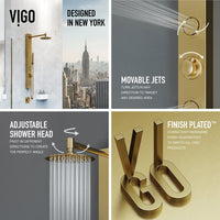 Contemporary shower panel with body spray and scald guard safety feature