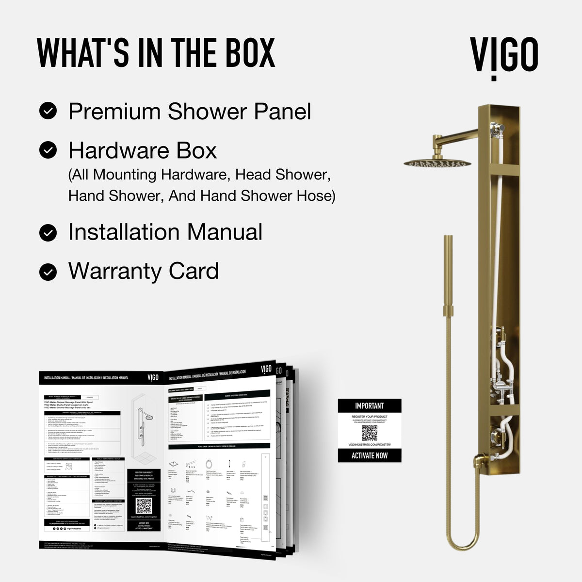 Meridian Retrofit 2-Jet Shower Panel System
