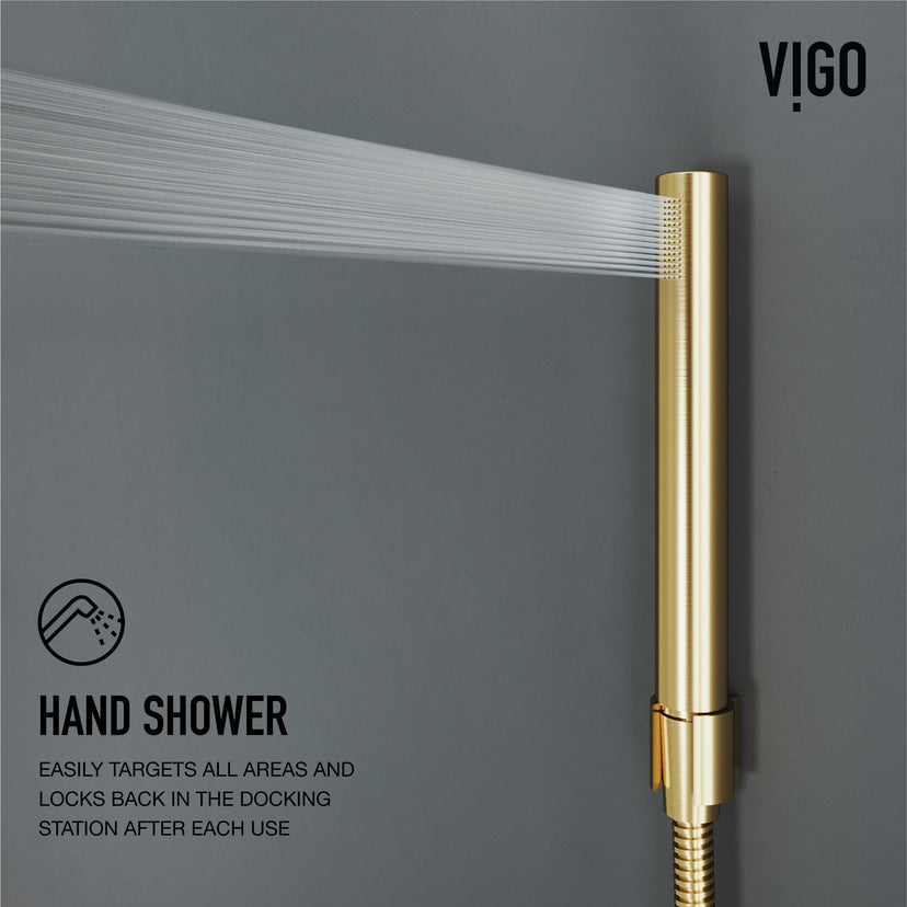 Wall-mounted shower panel with bacteria-resistant features and modern style