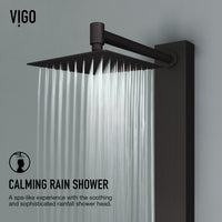 Contemporary matte black shower unit with knob handles and hand shower