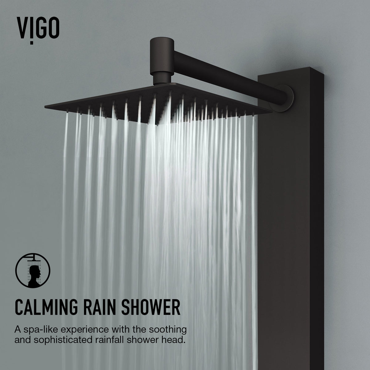 Contemporary matte black shower unit with knob handles and hand shower