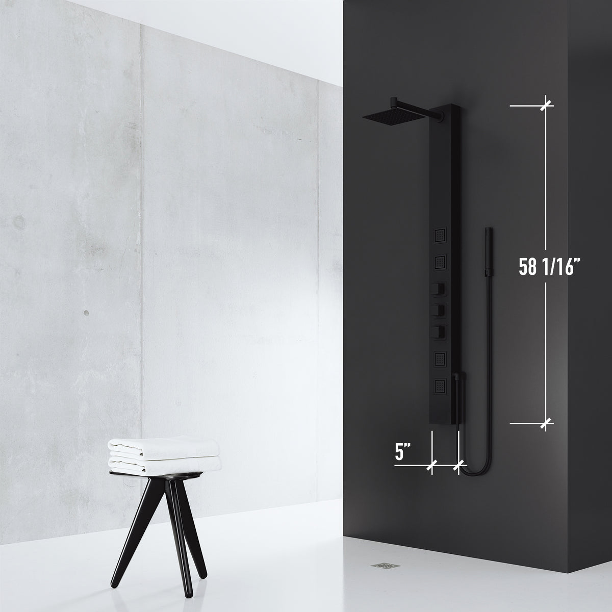 Davidson Sutton 4-Jet Shower Panel System