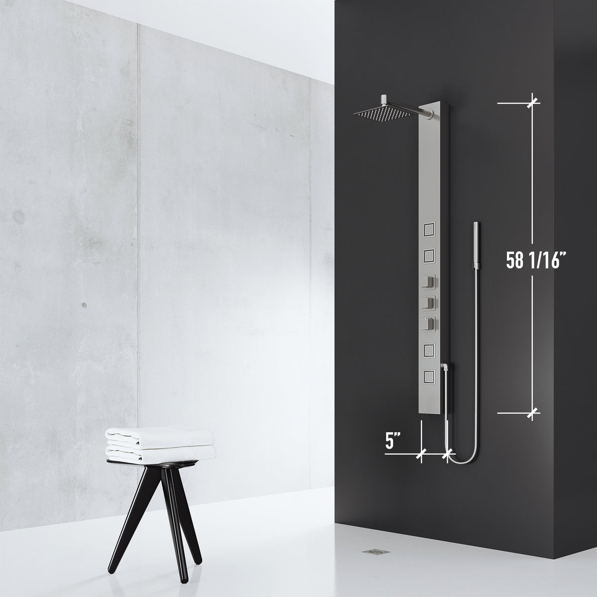 Davidson Sutton 4-Jet Shower Panel System