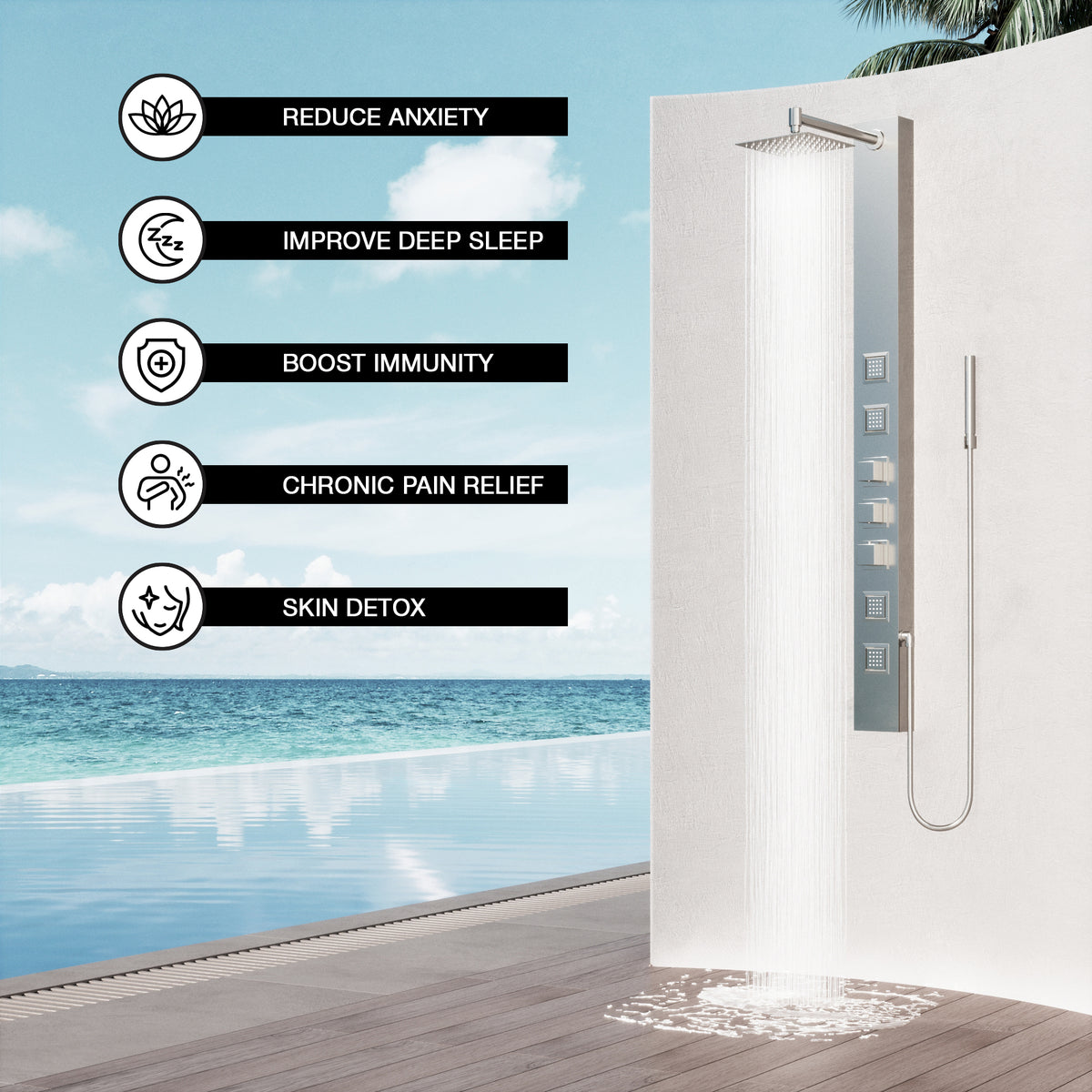 Davidson Sutton 4-Jet Shower Panel System