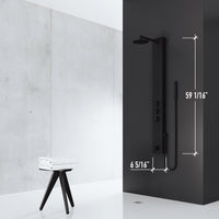 Modern shower system with included supply lines, bracket, and vacuum breaker