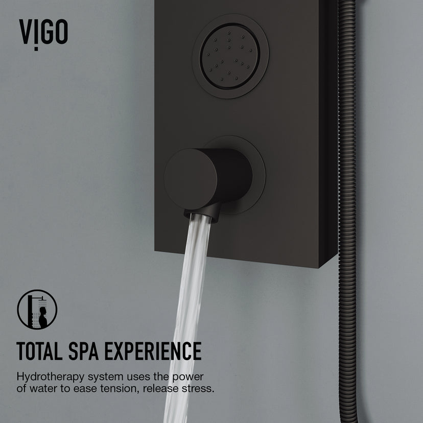 Modern shower system with included supply lines, bracket, and vacuum breaker