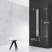 Modern shower system with included supply lines, bracket, and vacuum breaker