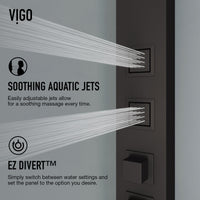 Easy-install shower panel with corrosion-resistant brass components and matte black finish